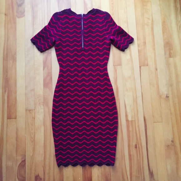Milly Zigzag Knit Midi Dress - Picture 2 of 8